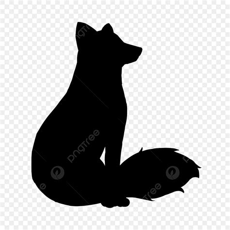 cute fox silhouette|fox silhouette transparent background.